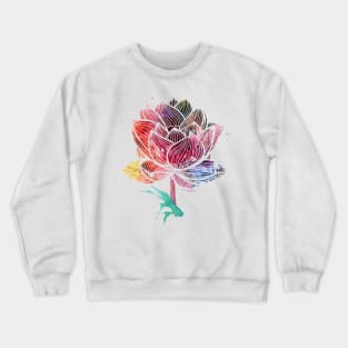 Watercolour Lotus Crewneck Sweatshirt